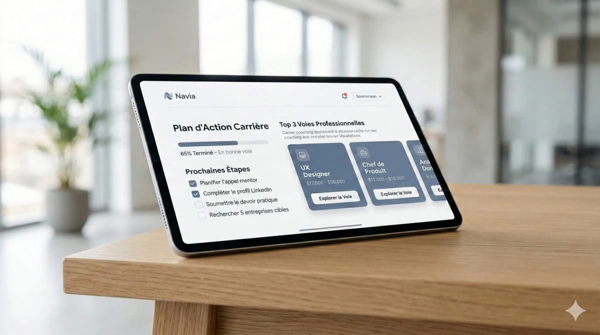 Aperçu du dashboard NAVIA